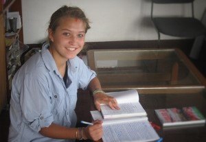 Sutdents writing their thesis at Hasera Farm Nepal